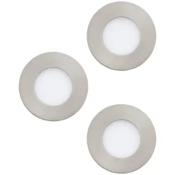 Spot Encastrable Eglo Fueva Led Nickel Mat, 3 Lumieres