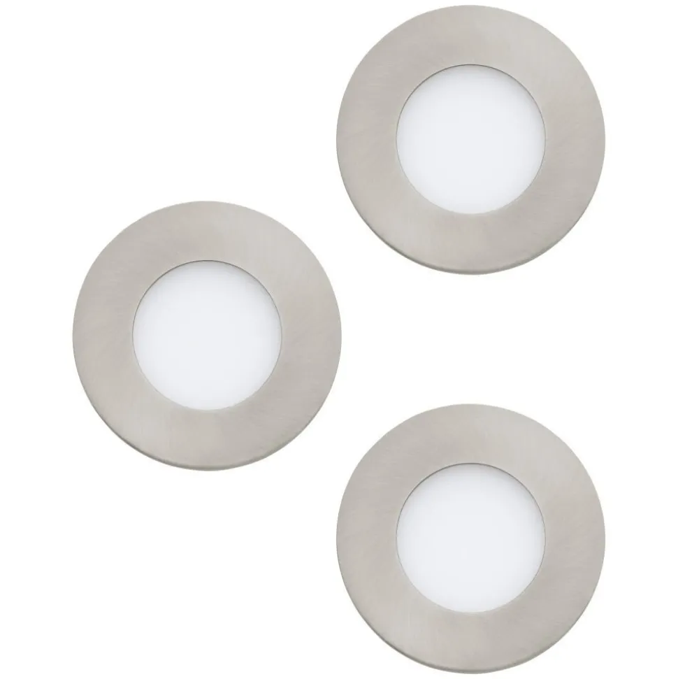 Spot Encastrable Eglo Fueva Led Nickel Mat, 3 Lumieres