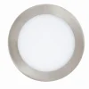 Spot Encastrable Eglo Fueva-C Led Nickel Mat, 1 Lumiere, Changeur De Couleurs