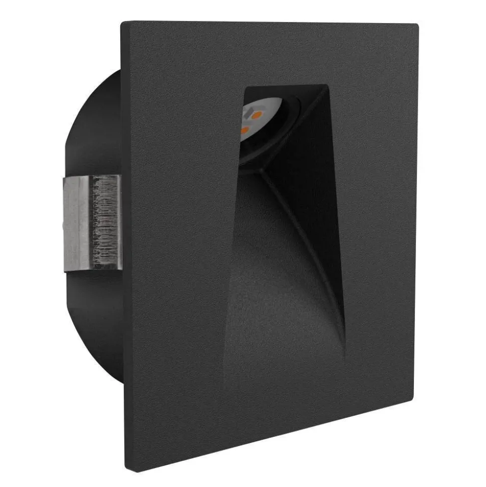 Spot Encastrable Eglo Mecinos Led Noir, 1 Lumiere