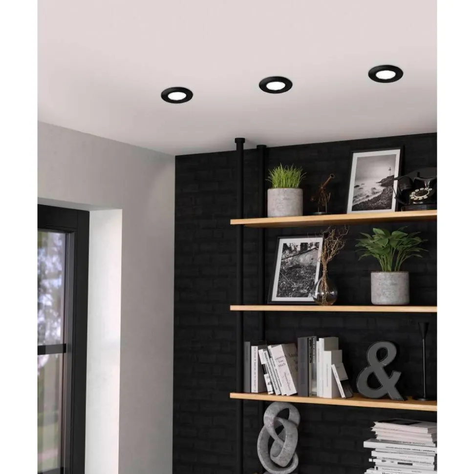Spot Encastrable Eglo Peneto Led Noir, 3 Lumieres