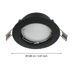 Spot Encastrable Eglo Peneto Led Noir, 3 Lumieres