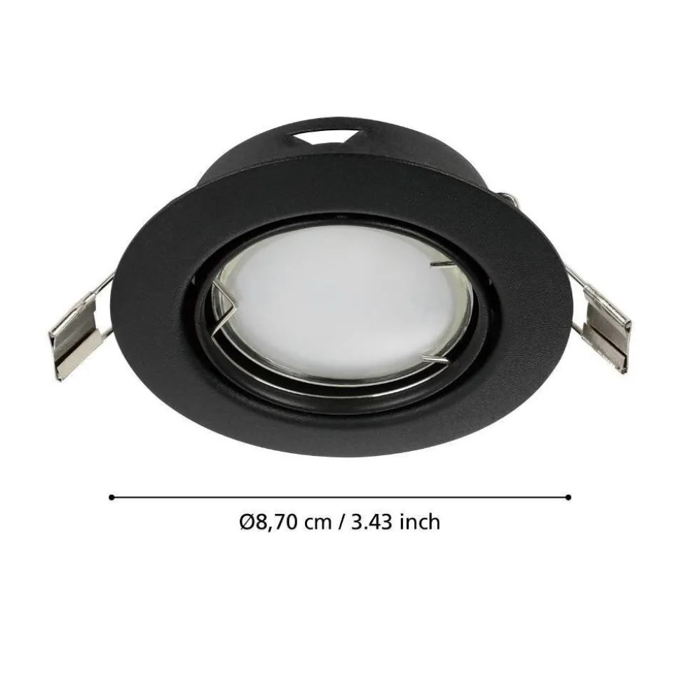 Spot Encastrable Eglo Peneto Led Noir, 1 Lumiere