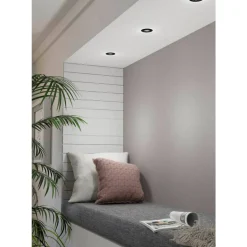 Spot Encastrable Eglo Peneto Led Noir, 1 Lumiere