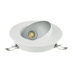 Spot Encastrable Eglo Ronzano Led Argente, Blanc, 1 Lumiere