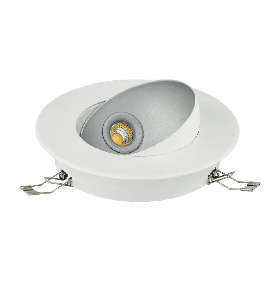 Spot Encastrable Eglo Ronzano Led Argente, Blanc, 1 Lumiere