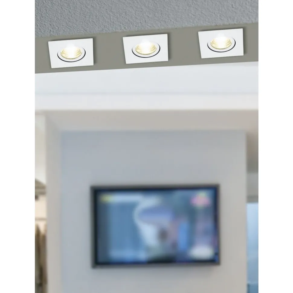 Spot Encastrable Eglo Saliceto Led Blanc, 1 Lumiere
