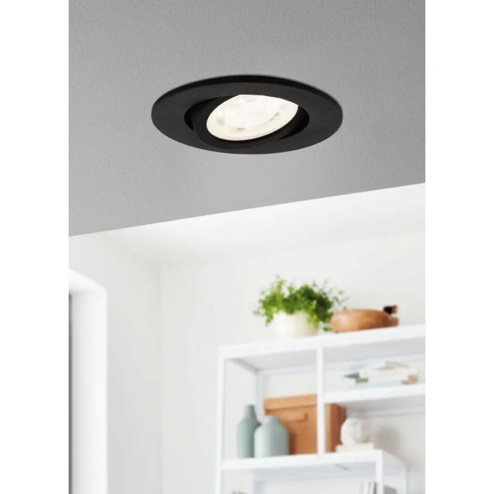 Spot Encastrable Eglo Saliceto-Z Led Noir, 1 Lumiere