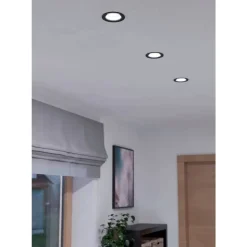 Spot Encastrable Eglo Saliceto Led Noir, 3 Lumieres