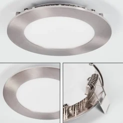 Spot Encastrable Finsrud Led Nickel Mat, 1 Lumiere