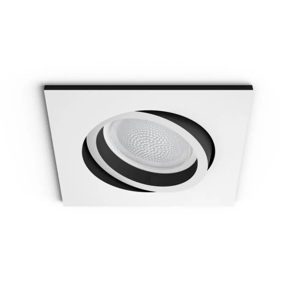 Spot Encastrable, Kit D'Extension Philips Hue Ambiance White & Color Centura Blanc, 1 Lumiere, Changeur De Couleurs