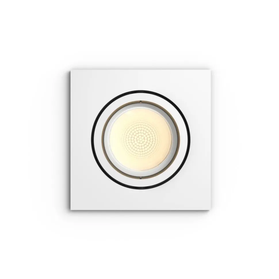 Spot Encastrable, Kit D'Extension Philips Hue Ambiance White & Color Centura Blanc, 1 Lumiere, Changeur De Couleurs