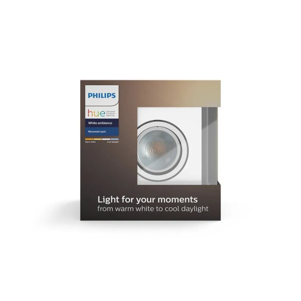 Spot Encastrable, Kit D'Extension Philips Hue Ambiance White Milliskin Blanc, 1 Lumiere