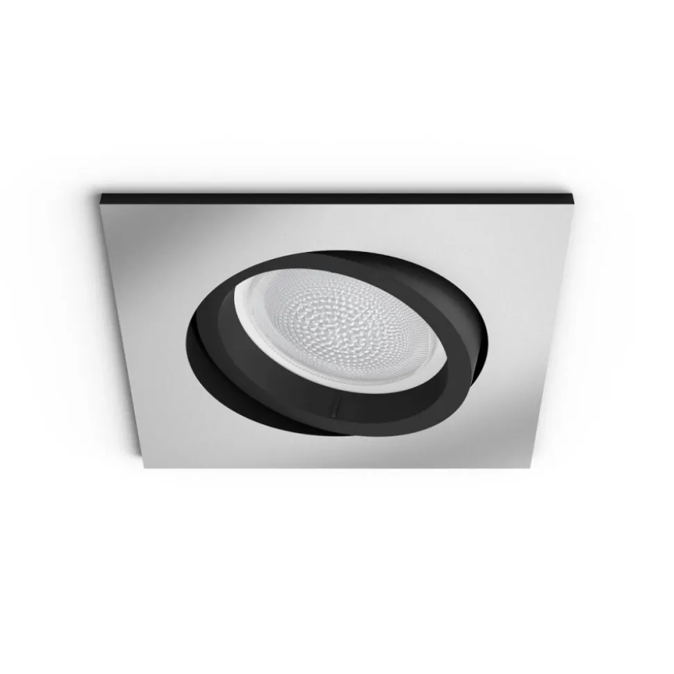 Spot Encastrable, Kit D'Extension Philips Hue Ambiance White & Color Centura Argente, 1 Lumiere, Changeur De Couleurs