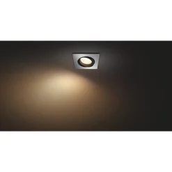 Spot Encastrable, Kit D'Extension Philips Hue Ambiance White & Color Centura Argente, 1 Lumiere, Changeur De Couleurs