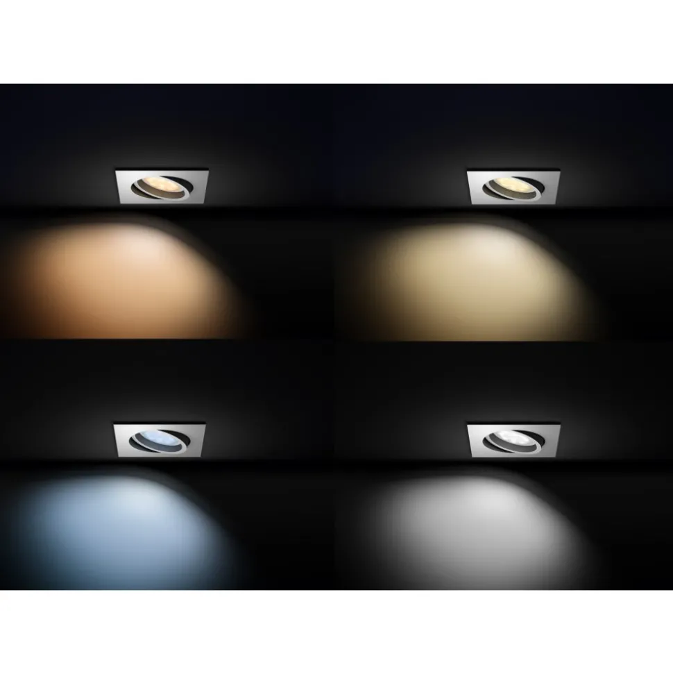 Spot Encastrable, Kit D'Extension Philips Hue Ambiance White Milliskin Argente, 1 Lumiere, Telecommandes