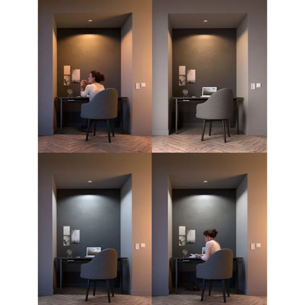 Spot Encastrable, Kit D'Extension Philips Hue Ambiance White Milliskin Argente, 1 Lumiere, Telecommandes