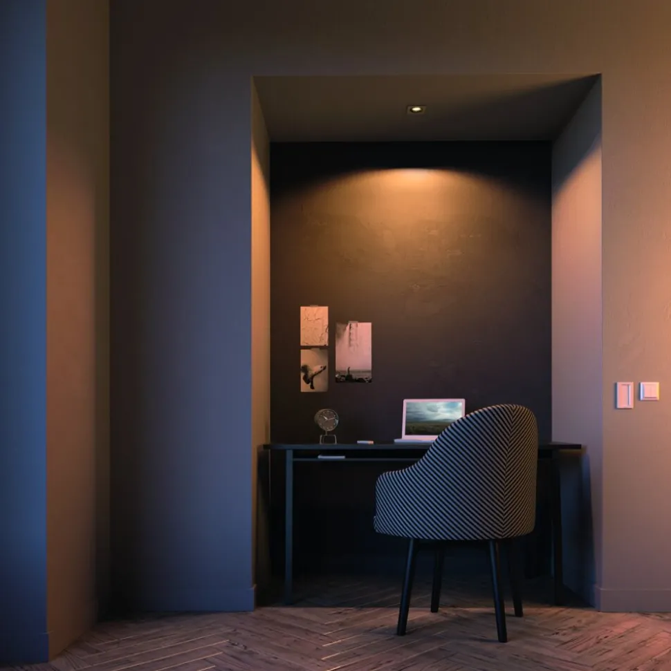Spot Encastrable, Kit D'Extension Philips Hue Ambiance White Milliskin Argente, 1 Lumiere, Telecommandes
