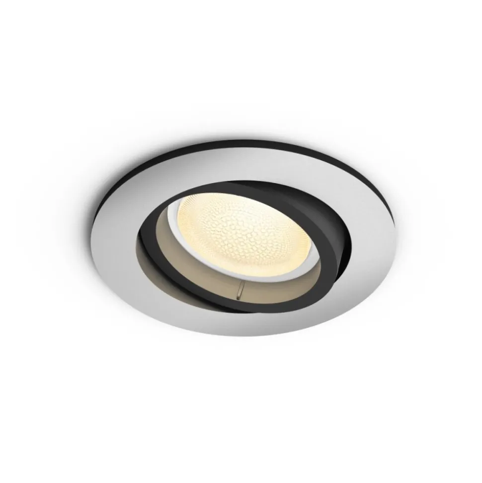 Spot Encastrable, Kit D'Extension Philips Hue Ambiance White & Color Centura Argente, 1 Lumiere, Changeur De Couleurs