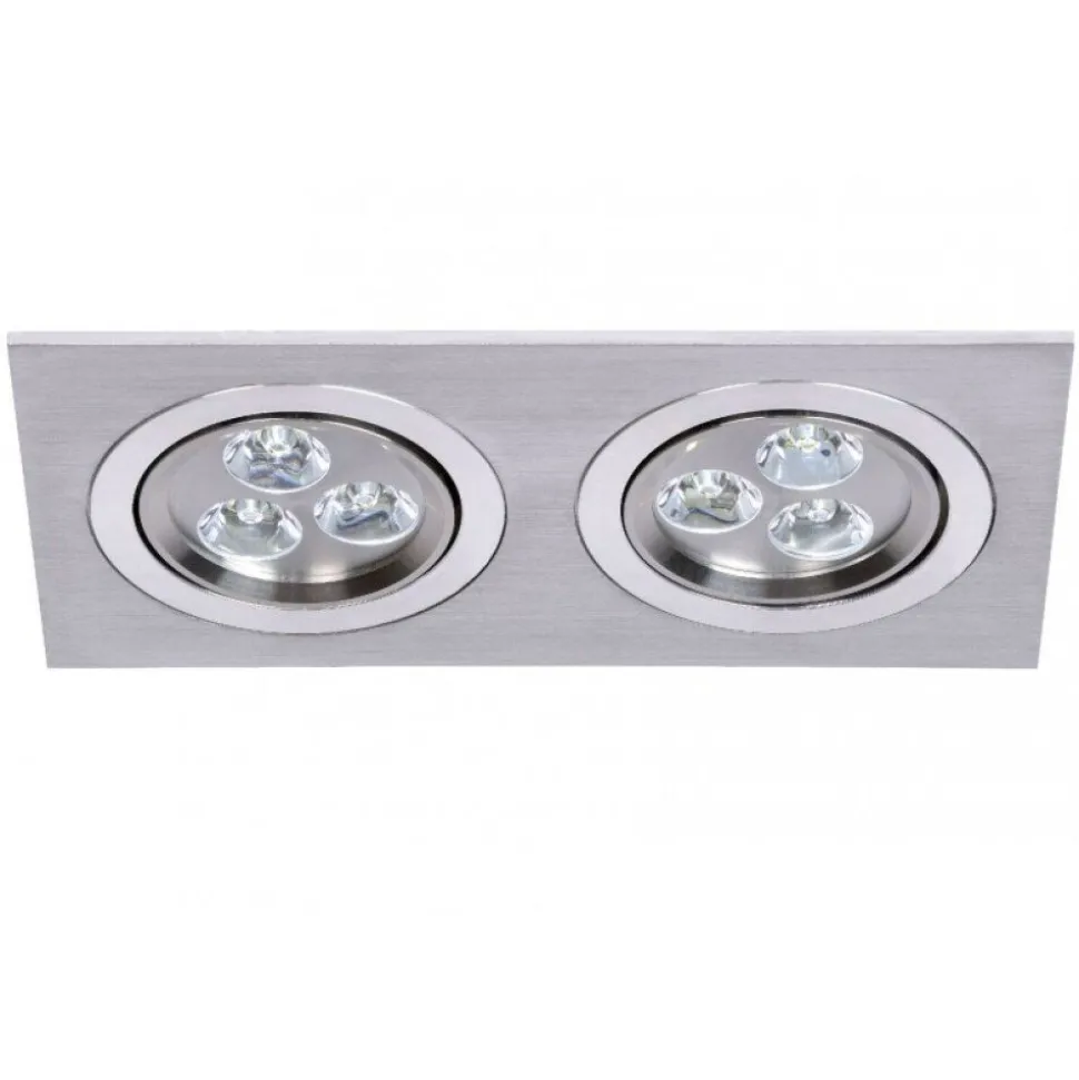 Spot Encastrable Lucide Prof-Led Nickel Mat, 6 Lumieres