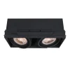 Spot Encastrable Lucide Trimless Noir, 2 Lumieres