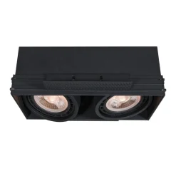Spot Encastrable Lucide Trimless Noir, 2 Lumieres