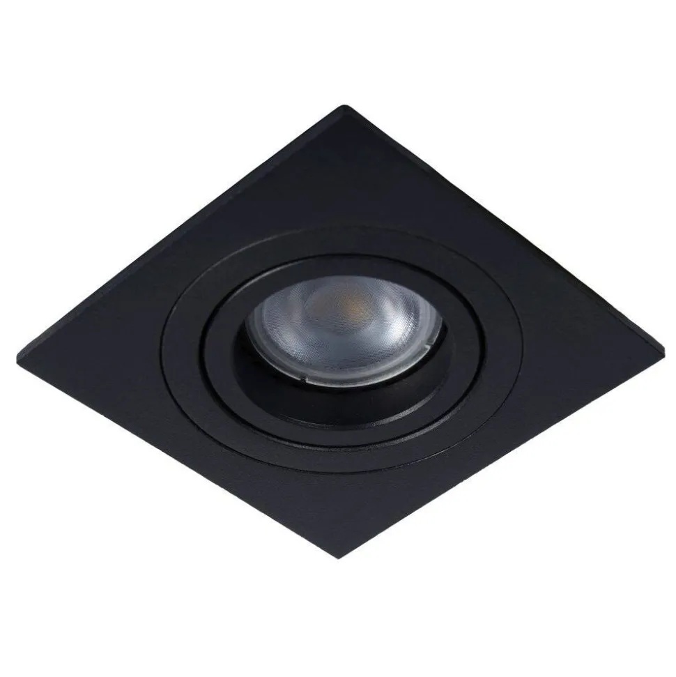 Spot Encastrable Lucide Tube Noir, 1 Lumiere