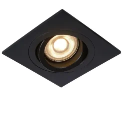 Spot Encastrable Lucide Tube Noir, 1 Lumiere