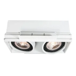 Spot Encastrable Lucide Trimless Blanc, 2 Lumieres