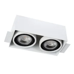 Spot Encastrable Lucide Trimless Blanc, 2 Lumieres