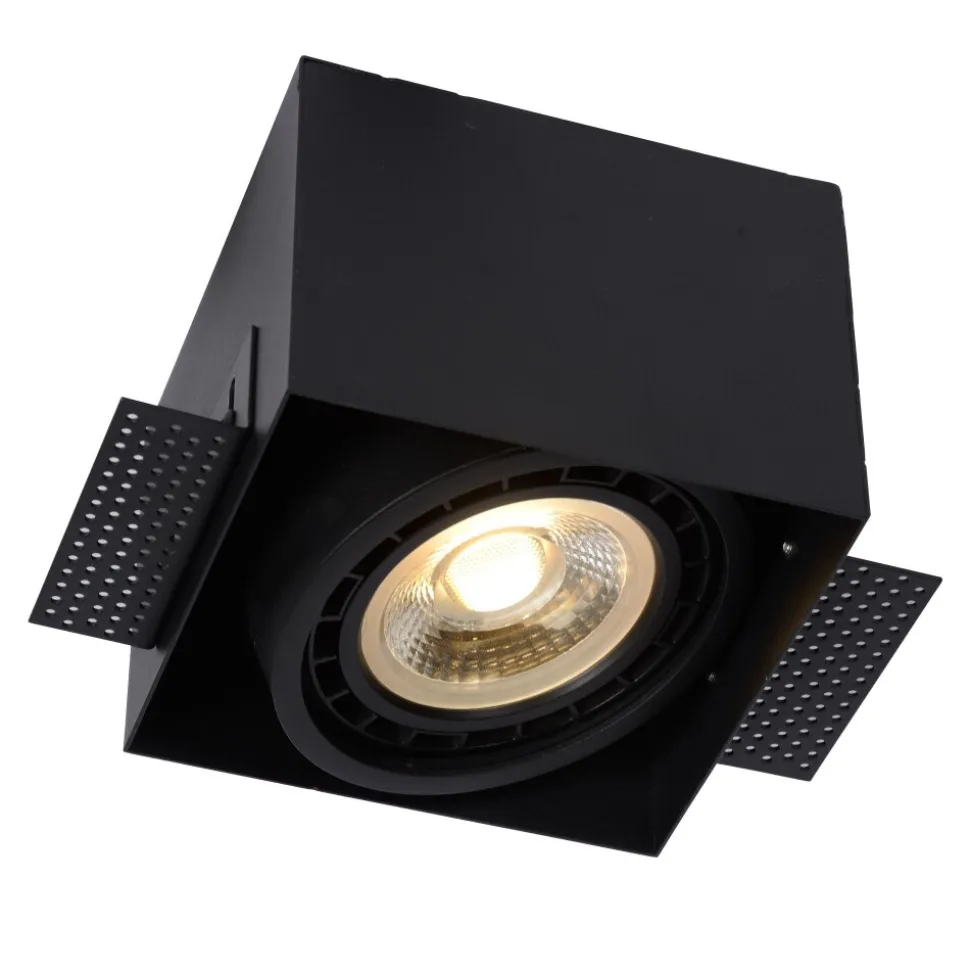 Spot Encastrable Lucide Trimless Noir, 1 Lumiere