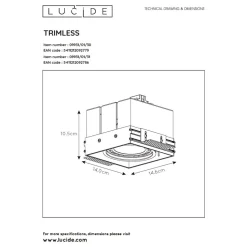 Spot Encastrable Lucide Trimless Noir, 1 Lumiere