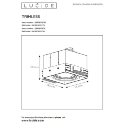 Spot Encastrable Lucide Trimless Blanc, 1 Lumiere