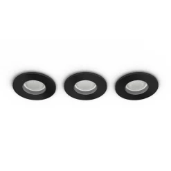 Spot Encastrable Philips Hue Xamento Led Noir, 3 Lumieres, Changeur De Couleurs