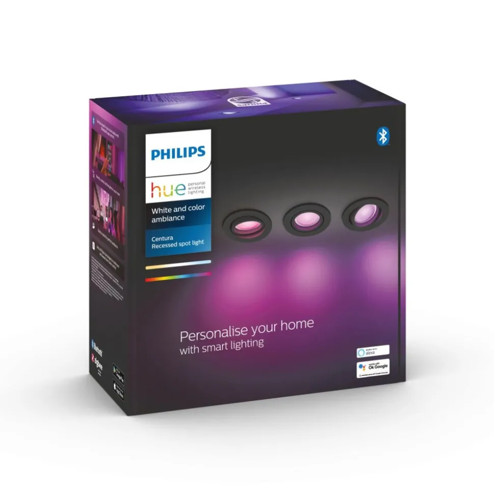 Spot Encastrable Philips Hue Centura Led Blanc, 3 Lumieres