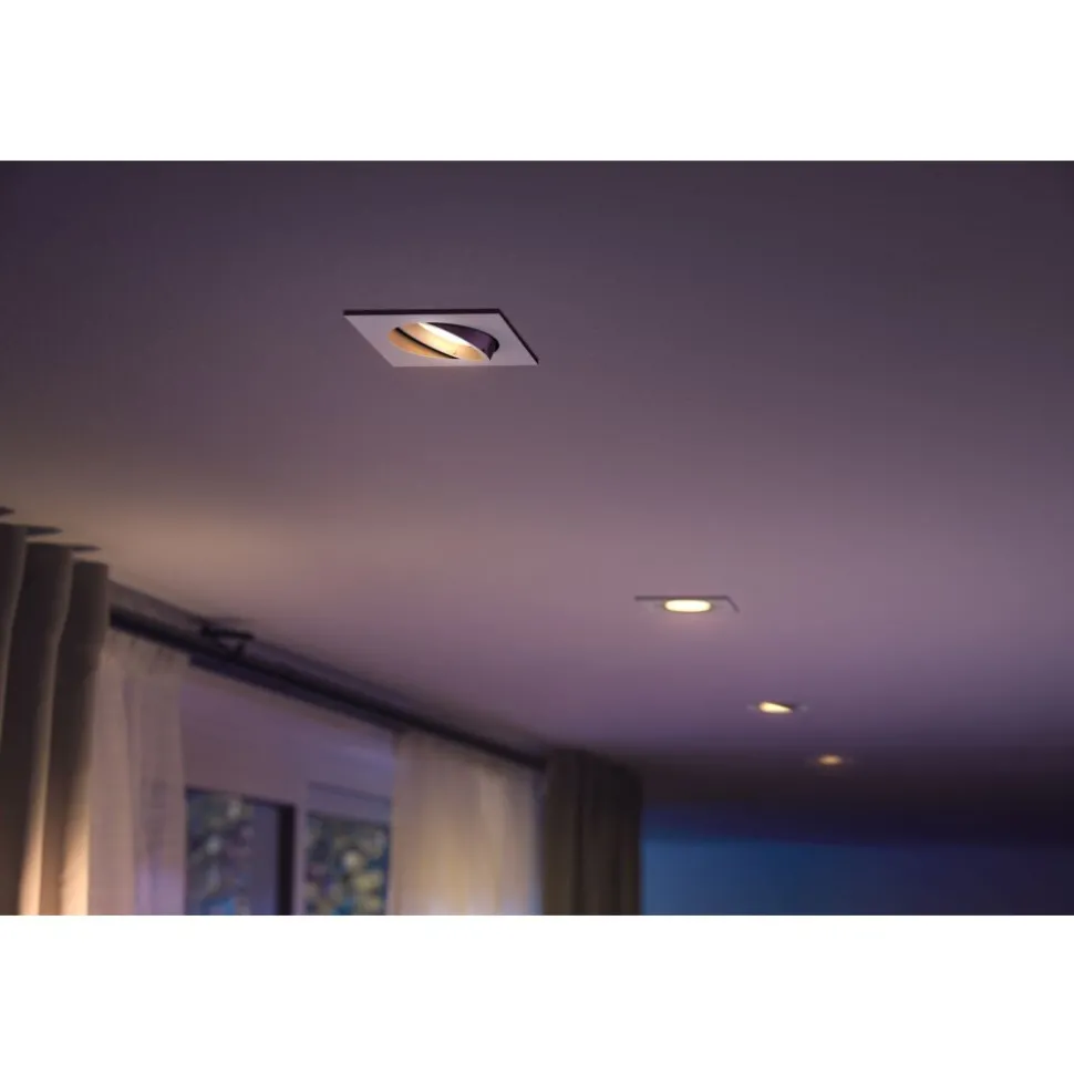 Spot Encastrable Philips Hue Centura Led Blanc, 1 Lumiere, Changeur De Couleurs
