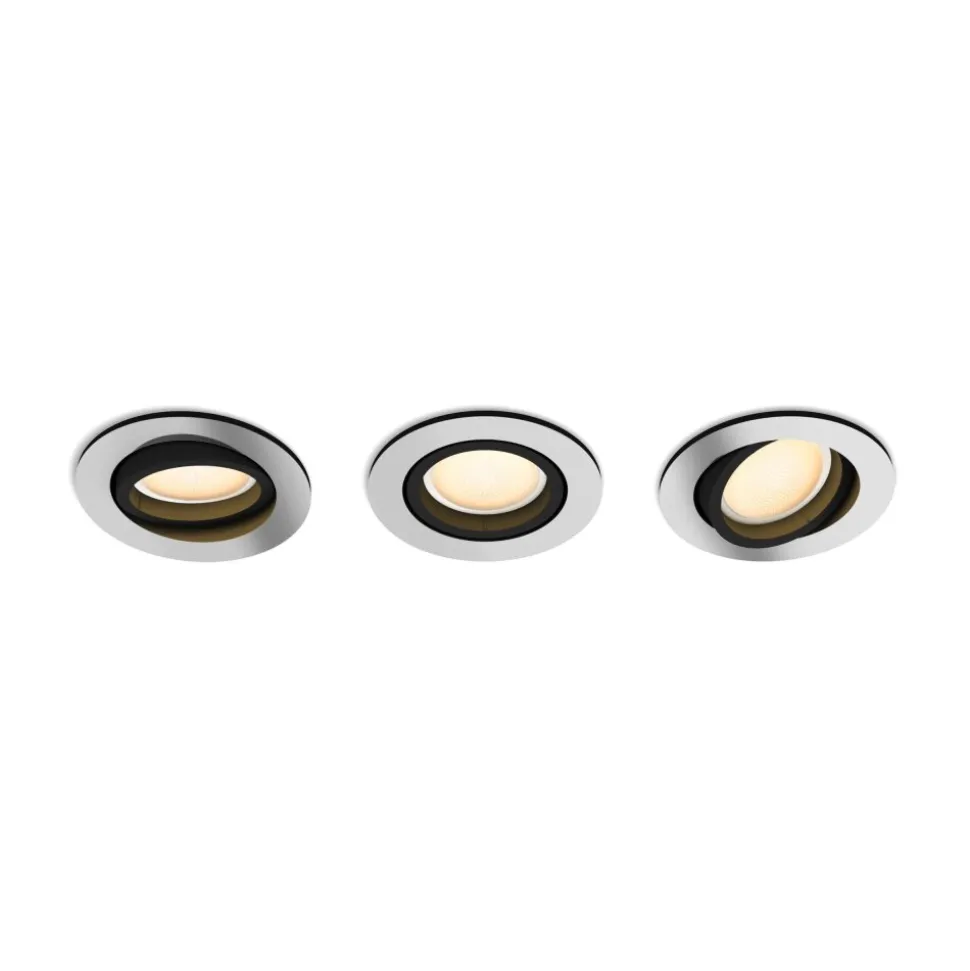 Spot Encastrable Philips Hue Milliskin Led Argente, 3 Lumieres