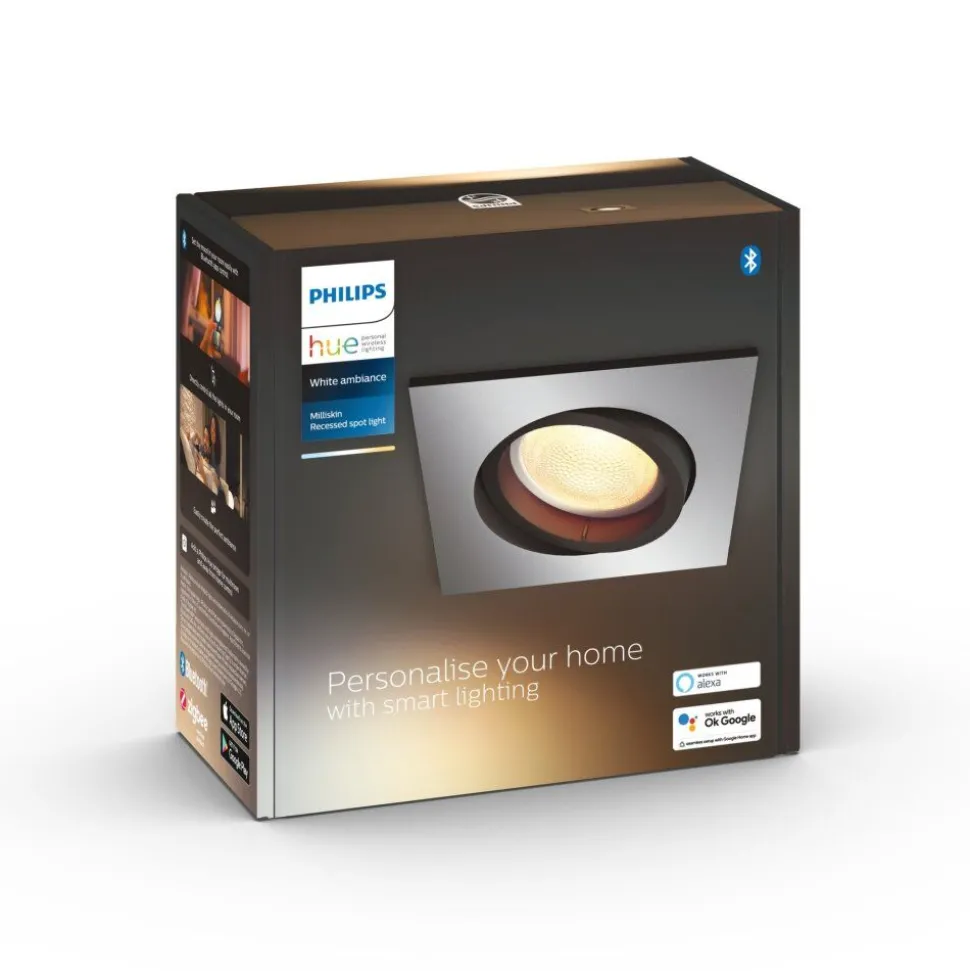 Spot Encastrable Philips Hue Milliskin Led Argente, 1 Lumiere