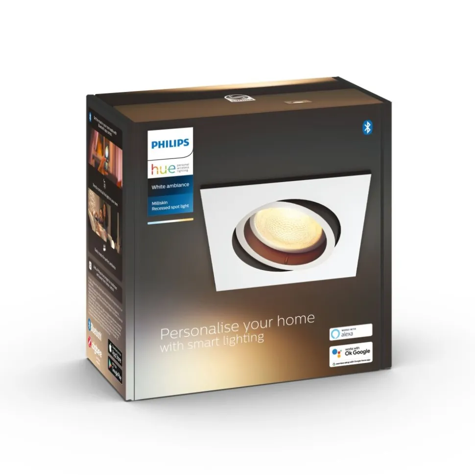 Spot Encastrable Philips Hue Milliskin Led Blanc, 1 Lumiere