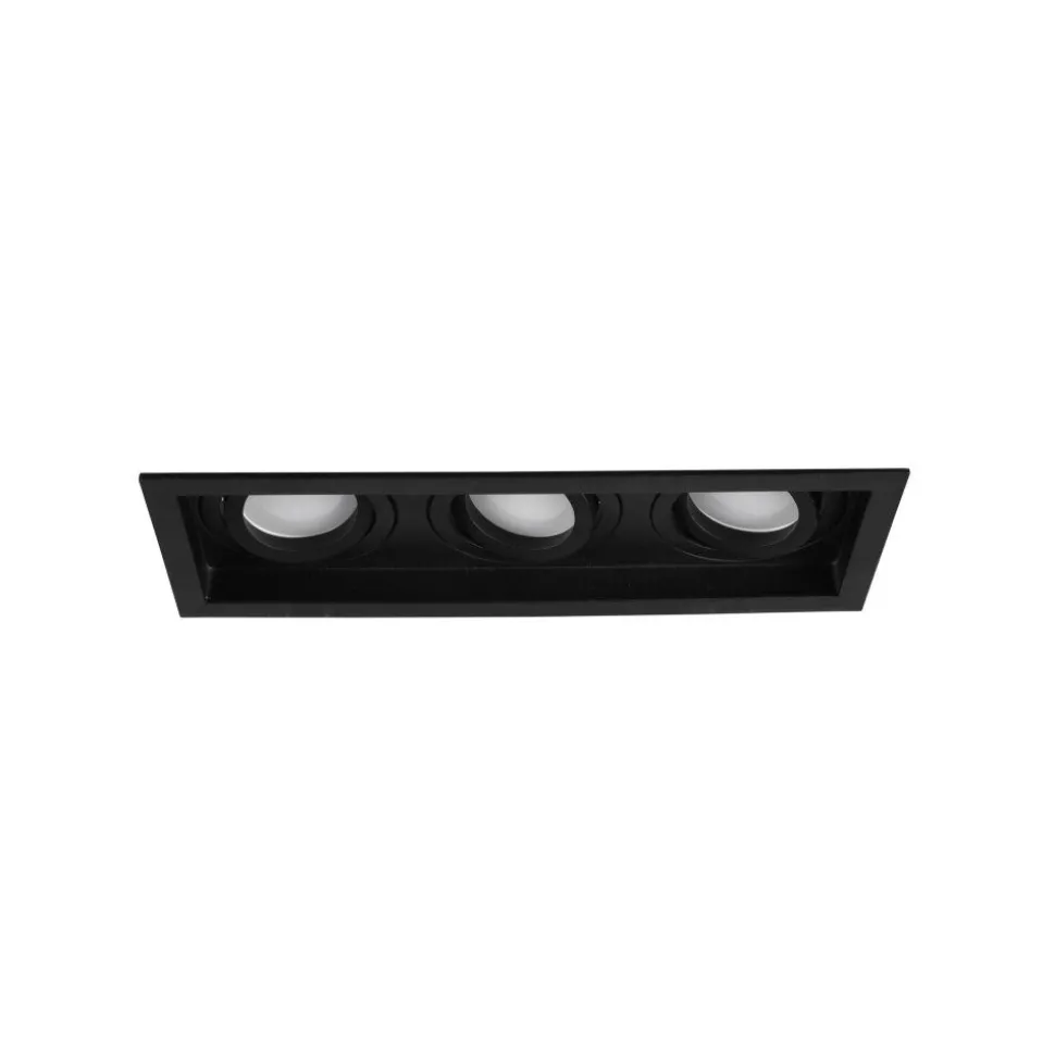 Spot Encastrable Trio Kenai Led Noir, 3 Lumieres
