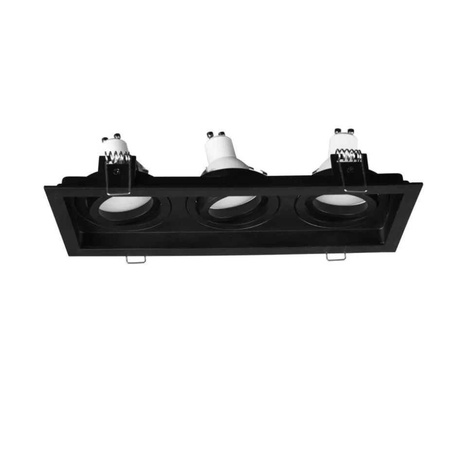 Spot Encastrable Trio Kenai Led Noir, 3 Lumieres