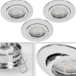 Spot Encastrablekerrouan Led Chrome, 1 Lumiere