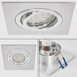 Spot Encastrablemonthois Led Chrome, Nickel Mat, 1 Lumiere