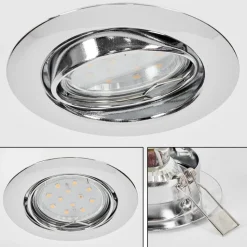 Spot Encastrablevibersviller Led Chrome, 1 Lumiere
