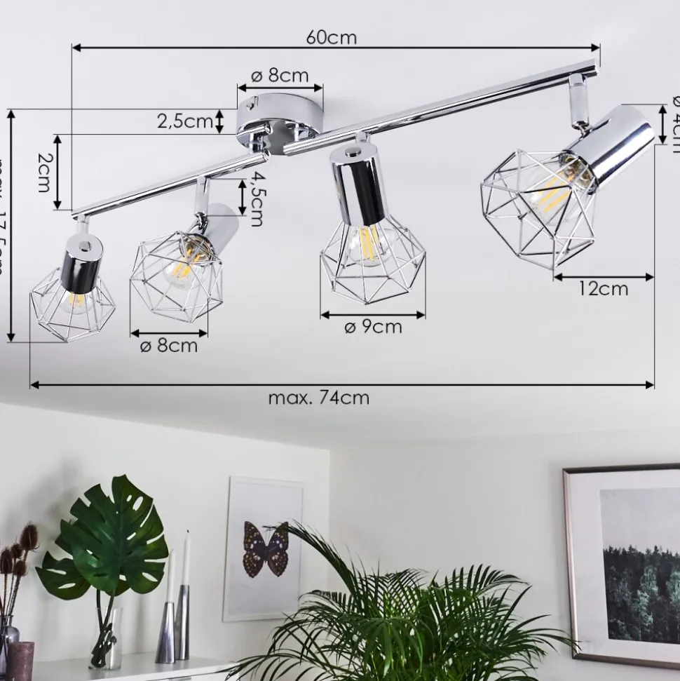 Spot Globo Chrome, 4 Lumieres