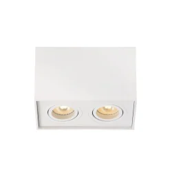 Spot Lucide Tube Blanc, 2 Lumieres