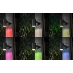 Spot, Set De 3 De Base Philips Hue Ambiance White & Color Waca Lily Led Noir, 1 Lumiere, Changeur De Couleurs