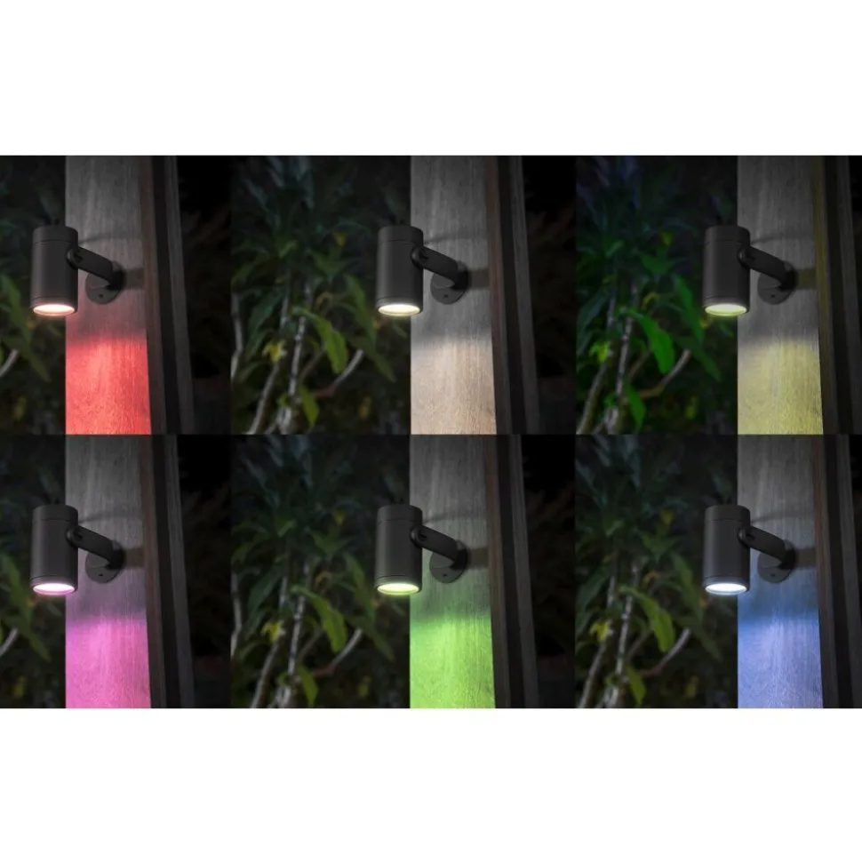 Spot, Set De 3 De Base Philips Hue Ambiance White & Color Waca Lily Led Noir, 1 Lumiere, Changeur De Couleurs