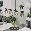 Suspension Agropoli Noir, 4 Lumieres