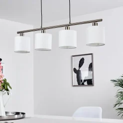 Suspension Alsen Nickel Mat, 4 Lumieres